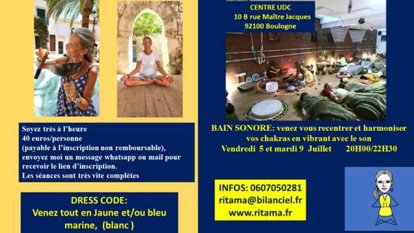 Bains sonores juillet avec Ritama